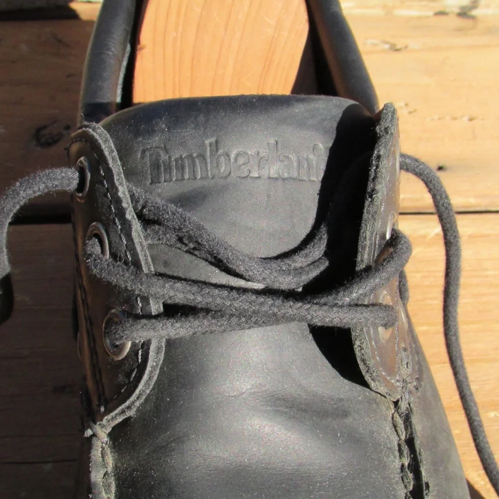 Timberland Authentic 3-Eye Lug Handsewn Boat Shoes in black